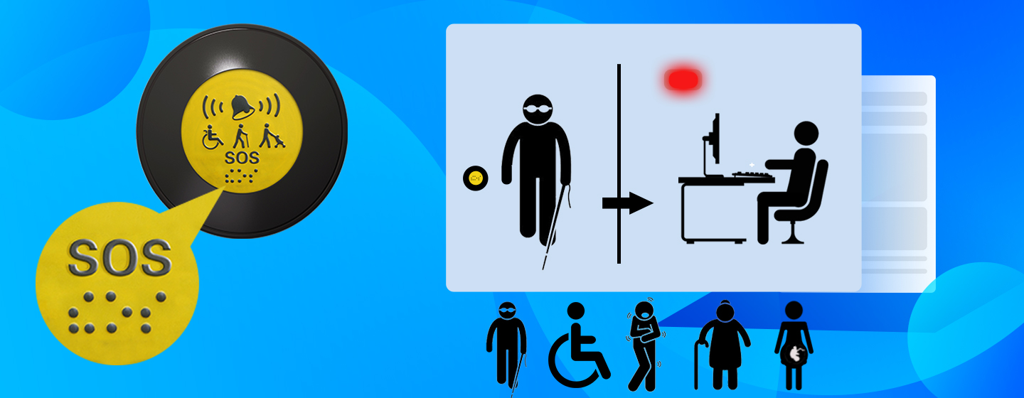 New Braille Disabled SOS Button 