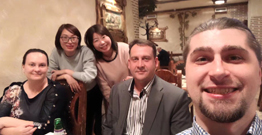Recently, our company staff carried a pleasant visit to Russian customers with new IP intercom systems and other products.